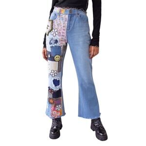 BDG Multicolor Patchwork Flare Jeans